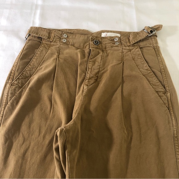 Anthropologie Khaki/Tan Wide-Leg Crop Cargo Pants High-Waisted Women’s Size 29 - Picture 15 of 16